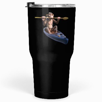 Discover Monkey in a kayak Tumblers 30 Oz
