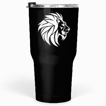 Discover Large Lion Head With Mane Tattoo Style Tumblers 30 Oz