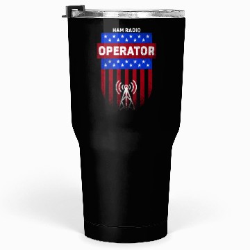Discover Ham Radio Operator US Flag Tumblers 30 Oz
