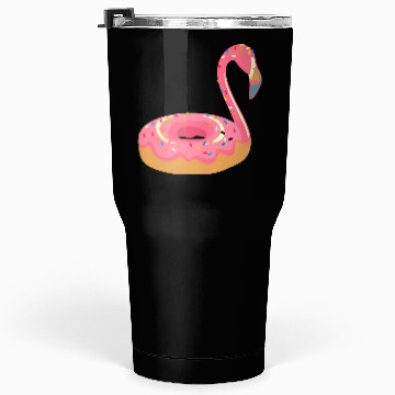 Discover Comic Pink Flamingo Sweet Donut Tumblers 30 Oz