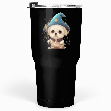 Discover Cute Wizard Dog Roleplaying Dice Nerdy RPG Tableto Tumblers 30 Oz