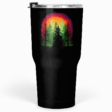 Discover Forest sunrise sunset nature trees Tumblers 30 Oz