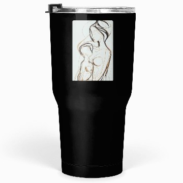Discover Black, Gold & White Abstract Mother & Daughter Tumblers 30 Oz