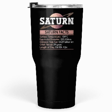 Discover Saturn Planet Facts Space Lover Solar System Tumblers 30 Oz