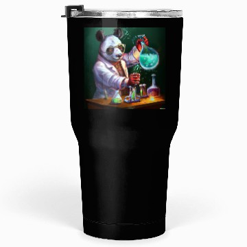 Discover Genius Panda: Whimsical Scientist Design Tumblers 30 Oz