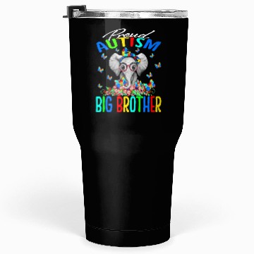 Discover Proud Autism Big Brother Elephant Tumblers 30 Oz