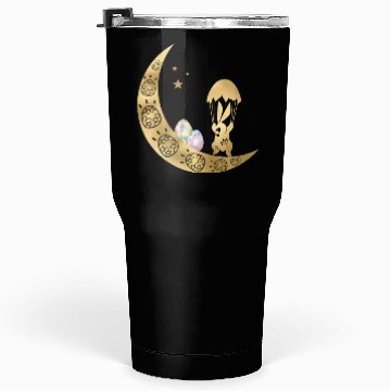 Discover Happy Easter | Golden Cute Bunny With Egg Tumblers 30 Oz