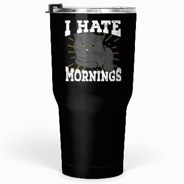 Discover I Hate Mornings Cat Long Sleeper Gift Tumblers 30 Oz