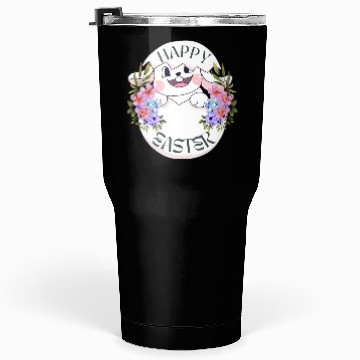 Discover Happy Easter Bunny with Flowers Tumblers 30 Oz