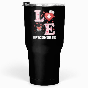 Discover Cute PICU Nurse Valentines Day Design Tumblers 30 Oz