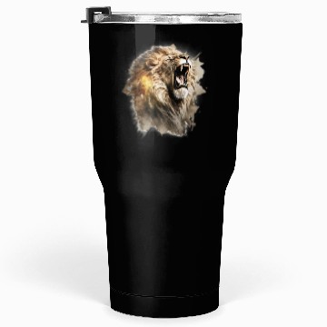 Discover lion head roaring Tumblers 30 Oz