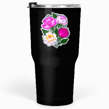 Discover Peony Flower Art Tumblers 30 Oz