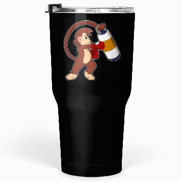 Discover Monkey At Boxing With Punching Bag Tumblers 30 Oz