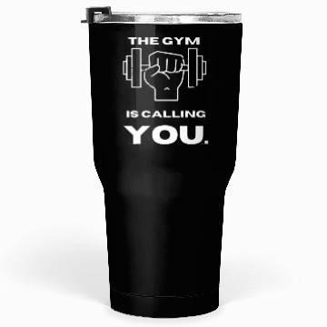 Discover Black Typography Gym Tumblers 30 Oz