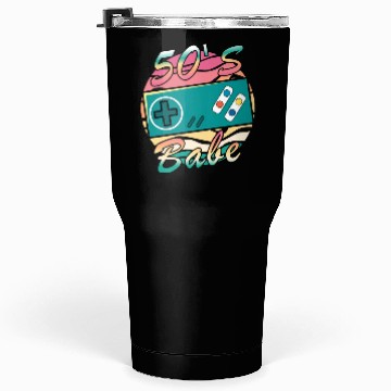 Discover Gamer Girl Babe Retro 50s 1950 Tumblers 30 Oz