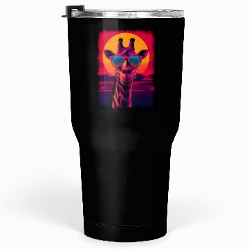 Discover 80s Synthwave Giraffe Tumblers 30 Oz