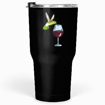 Discover Hummingbird Drinking Wine Birdwatching Hummingbird Tumblers 30 Oz
