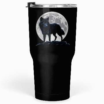 Discover Wolf howling at the moon graphic Tumblers 30 Oz