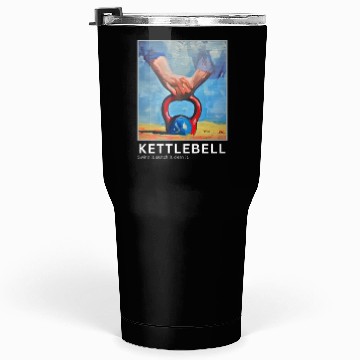 Discover Gym Kettlebell Painting Tumblers 30 Oz