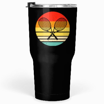 Discover Vintage Tennis Player 4 Tumblers 30 Oz