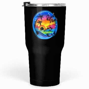 Discover Beach Please Airbrush Colorful Tumblers 30 Oz