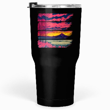 Discover Red Sunset Mountain Tumblers 30 Oz