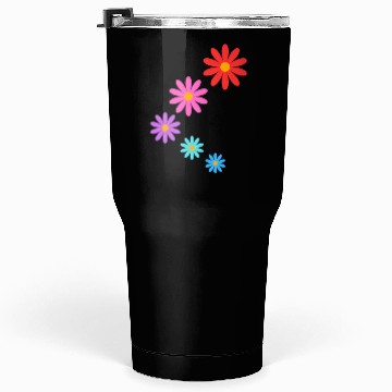 Discover falling multi colored flowers Tumblers 30 Oz