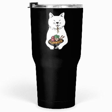 Discover Cute Cat Eating Ramen Tumblers 30 Oz