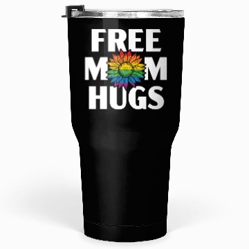 Discover Free Mom Hugs Rainbow Pride Month LGBTQ Gay Pride Tumblers 30 Oz