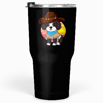 Discover Cowboy dog at sunset Tumblers 30 Oz