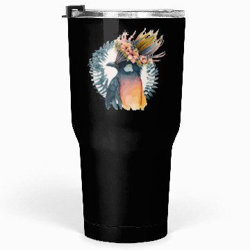 Discover Cute Bird Of Paradise Bird Flower Crown Pet Birds Tumblers 30 Oz