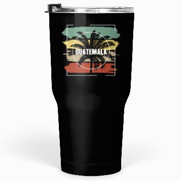 Discover Guatemala Artistic Palm Tree Retro Tumblers 30 Oz