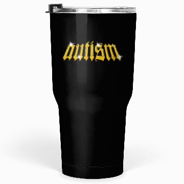 Discover Autism 3D Chrome Typeface Effect aesthetic Tumblers 30 Oz