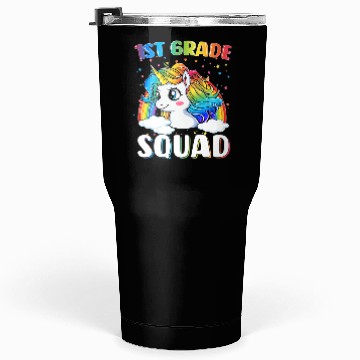 Discover 1st Grade Squad Unicorn Rainbow Back To School Tumblers 30 Oz