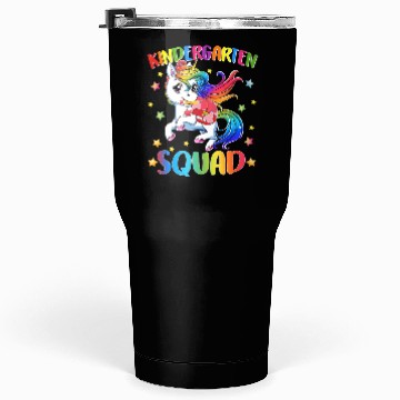 Discover Cute Kindergarten Squad Dabbing Unicorn Back Tumblers 30 Oz