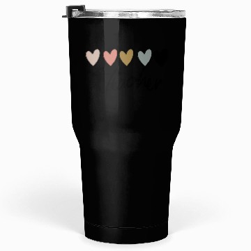 Discover teacher and hearts Tumblers 30 Oz