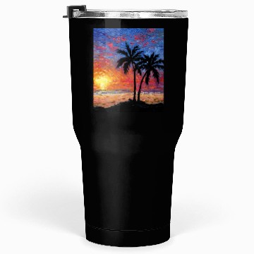 Discover Paradise at Dusk nature Tumblers 30 Oz