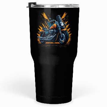 Discover Motorcycle Retro illustration Tumblers 30 Oz