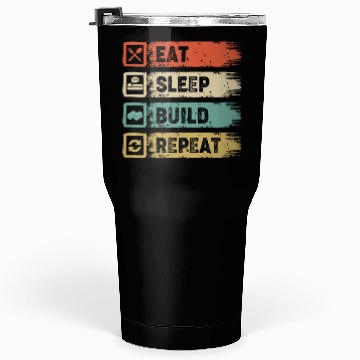 Discover Eat Sleep Build Repeat Master Builder Block Tumblers 30 Oz