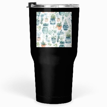 Discover Watercolor Coastal Plants Tumblers 30 Oz