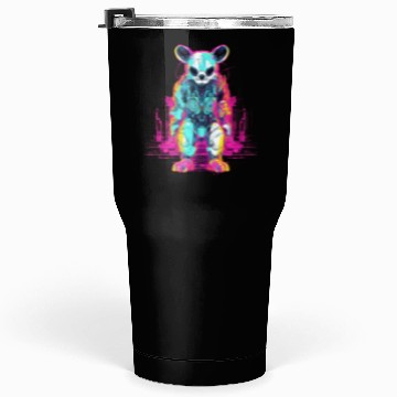 Discover Menacing Neon Panda Robot Tumblers 30 Oz