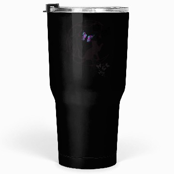 Discover Decorative Black Cat Silhouette With Butterflies Tumblers 30 Oz