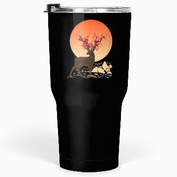 Discover Sakura Deer Spirit Sika Deer Spirit Oriental Tumblers 30 Oz