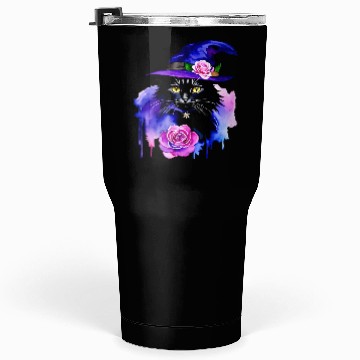 Discover Watercolor Cat Halloween Sublimation Tumblers 30 Oz