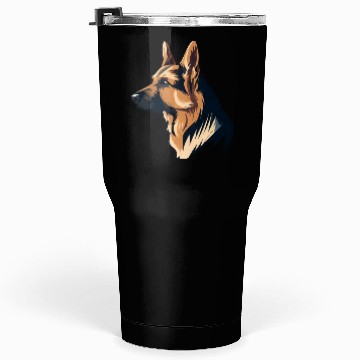 Discover GERMAN SHEPHERD ART PETS PUPPY DOG ANIMALS DRAWING Tumblers 30 Oz