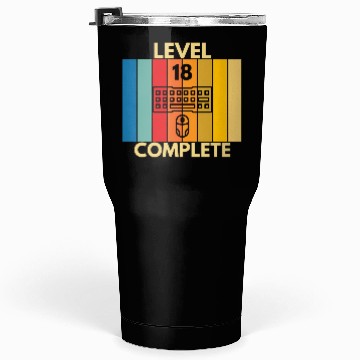 Discover Gamer 18th Birthday Gift - Level 18 Completed Tumblers 30 Oz