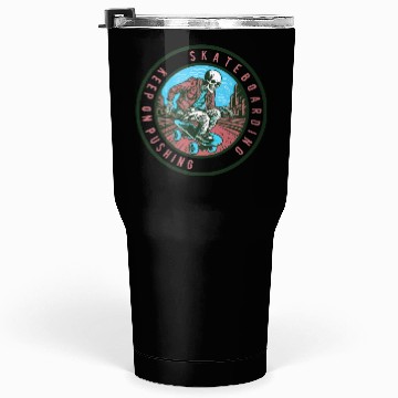Discover Skull Skeleton Skateboard Skater Tumblers 30 Oz