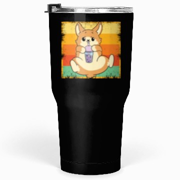 Discover Bubble Tea Lover Boba Tea Drinker Dog Owner Tumblers 30 Oz