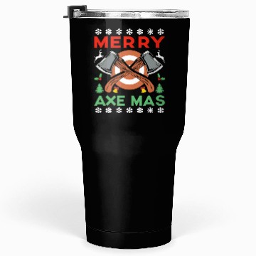 Discover Merry Axe Mas Christmas Axe Throwing Tumblers 30 Oz