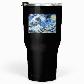 Discover Great Wave During a Starry Night Click on Artist Tumblers 30 Oz